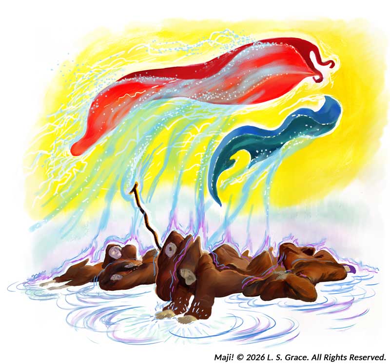 Maji! Fantasy saga by L. S. Grace - Battle of the capes.