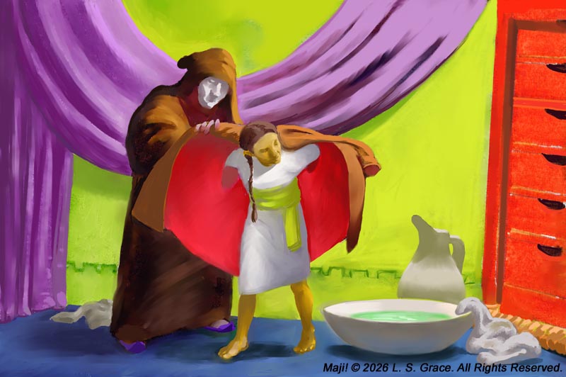 Maji! by L. S. Grace - Hamar washes and gets coat.