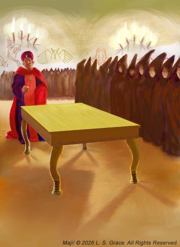 Maji! Fantasy Saga by L. S. Grace - The priest and the table